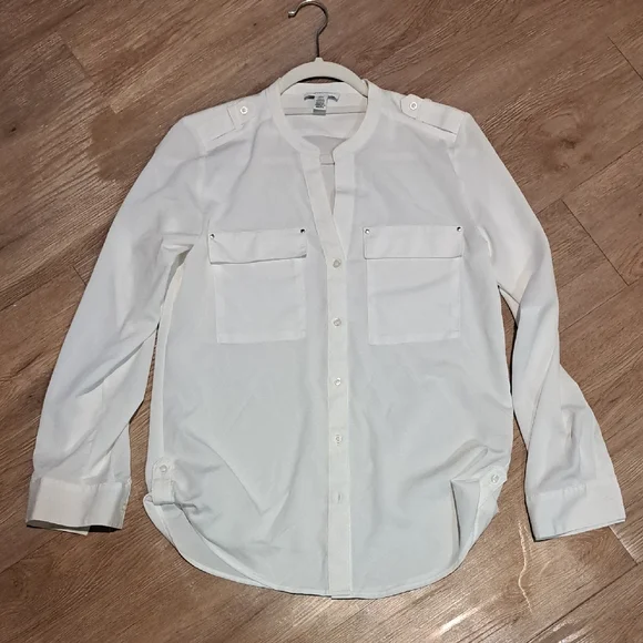 Calvin Klein White Blouse - Picture 1 of 3